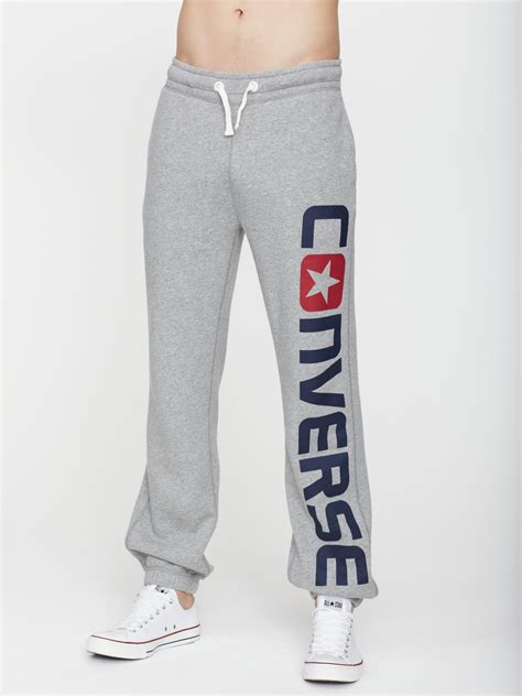 Converse Boxstar Logo Mens Pants In Gray For Men Greymarl Lyst