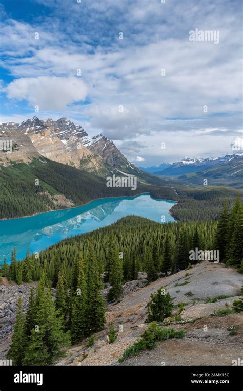 Peyto Lake In Banff National Park Rocky Mountains Canada Stock Photo
