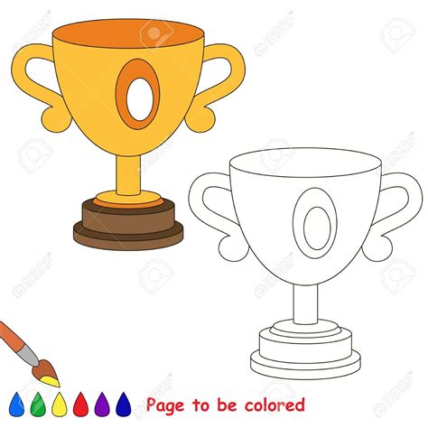 Trofeo De La Copa Para Colorear El Libro Para Colorear Para Educar A