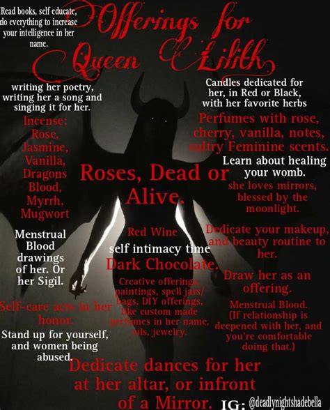 Offerings For Lilith Goddess Magick Lillith Goddess Lilith Symbol