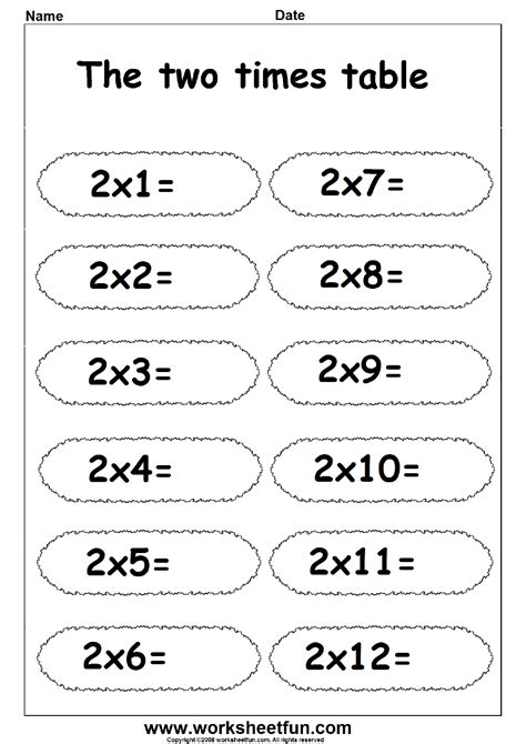 times table worksheets | Times tables worksheets, Times tables, 2 times 