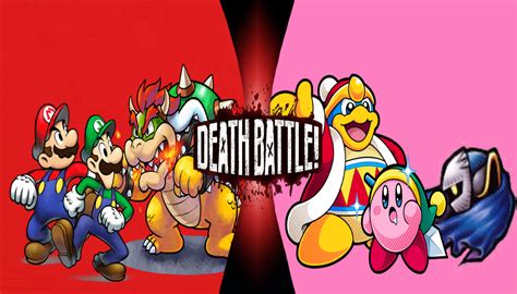 Mario Luigi And Bowser Vs Kirby Meta Knight And King Dedede Death