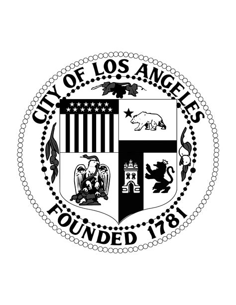 City Of Los Angeles Seal Black And White Sierra Wave Eastern Sierra News