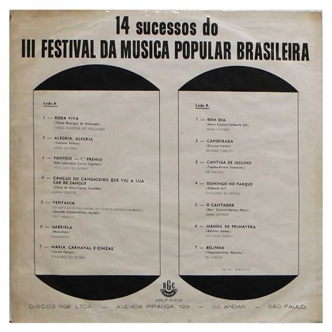 lp i14 sucessos do iii festival de música popular brasileira