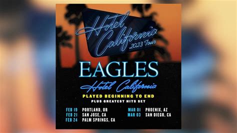 The Eagles Announce New 2023 Us Dates For Their Hotel California Tour