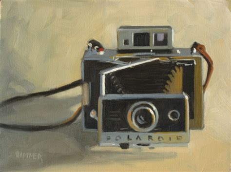Claudia Hammer A Painting A Day Polaroid Land Camera 6x8 Oil On Canvas