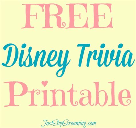 Of all disney characters, dumbo speaks the least — having no actual lines of dialogue during the film. 8 Best Images of Printable Disney Trivia - Disney Trivia ...