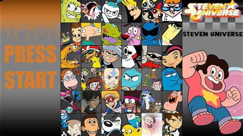 Nickelodeon Vs Cartoon Network Character Select Screen Youtube