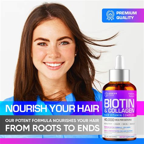 Mua Genius Biotin And Collagen Hair Growth Support Drops Hair Supplement Healthy Skin And Nails