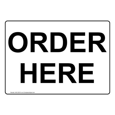 Dining Hospitality Retail Information Sign Order Here
