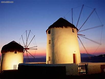 Mykonos Windmills Greece Greek European Island Islands