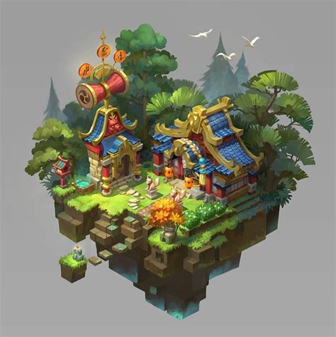 Isometric Map Isometric Design Bg Design Game Design Sprite Environment Props 3d Fantasy