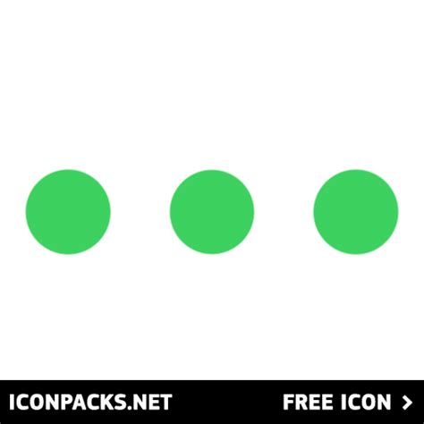 Free Green More Symbol Three Dots Svg Png Icon Download Image