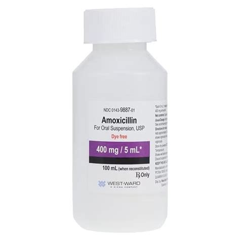 Amoxicillin 400 Mg5 Ml Oral Suspension 100 Ml 0143 9887 01 — Flu
