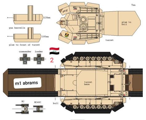M1 Abrams Tank 3 D Fold Up Paper Miniature Artofit