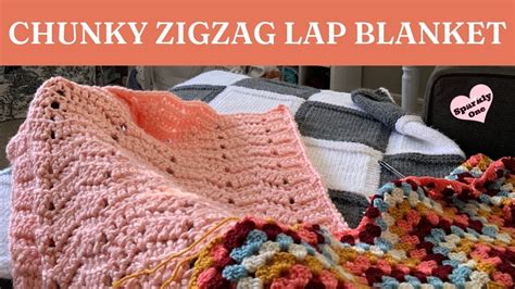 easy chunky zigzag lap blanket super bulky yarn youtube