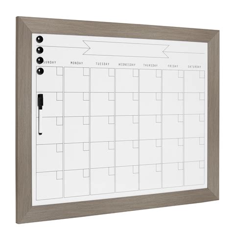 Designovation Beatrice Framed Magnetic Dry Erase Monthly Calendar 23