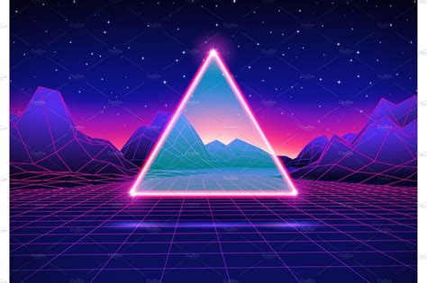 Graphic design, fantasy landscape, retro wave, pixeles, pixelate. Retro Futuristic 4k Art Wallpapers - Wallpaper Cave