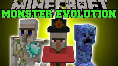 Minecraft Monster Evolution Mobs With Insane Attacks Mod Showcase Youtube