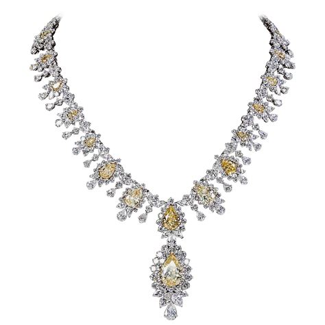 Magnificent Yellow Diamond Necklace For Sale At 1stdibs