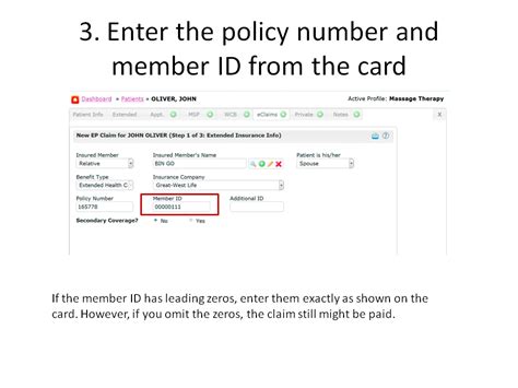 Your card may look different from this one, but should have the. 7. If the insured member is the patient - Claim Manager