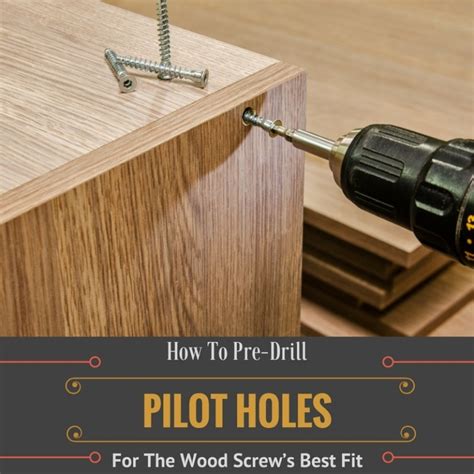 How To Pre Drill Pilot Holes For The Wood Screws Best Fit