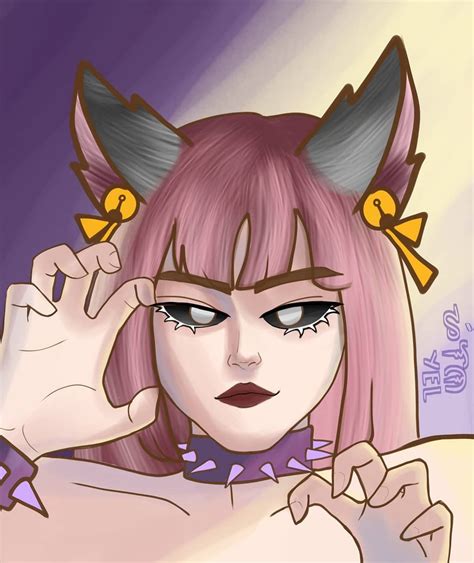 Oc Character Uwu Girl Gamer Girl Art Pink Hair Cat Ears Original