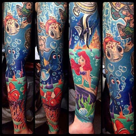Princess Ariel Disney Sleeve Disney Sleeve Tattoos Disney Tattoos Sleeve Tattoos