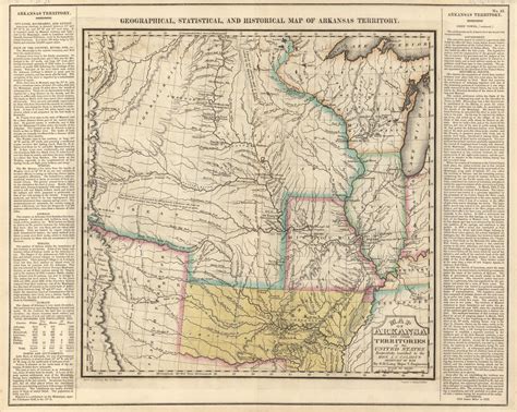 Geographical Statistical And Historical Map Of Arkansas