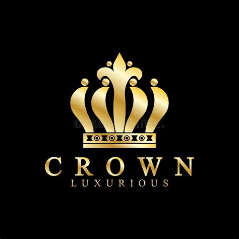 Gold Crown Icons Queen King Golden Crowns Luxury Logo Design Vector On