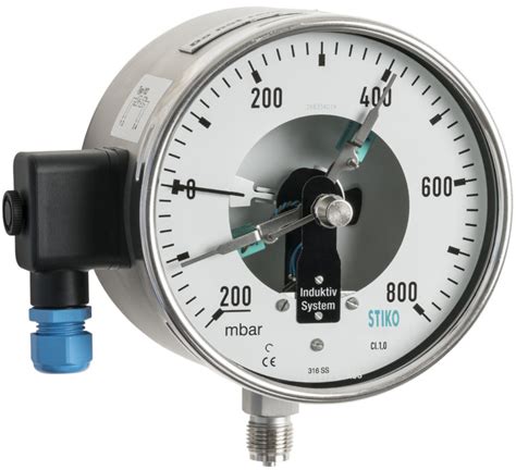 Bourdon Tube Pressure Gauge With Double Inductive Contact Stiko