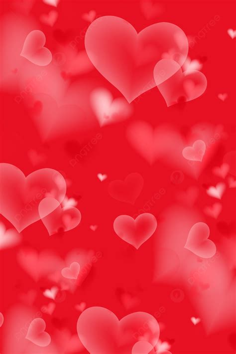 Romantic Valentine S Day Red Heart Shaped Pattern H5 Background Material Wallpaper Image For