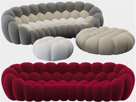 Roche bobois is a world leader in furniture design and distribution. Roche Bobois Bubble Curved 4 seat Sofa 3D model | CGTrader