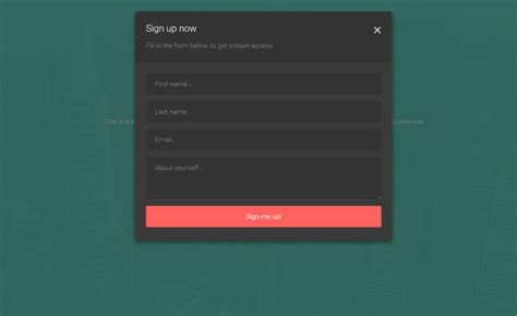 Bootstrap Modal Registration Forms 2 Free Templates Azmind