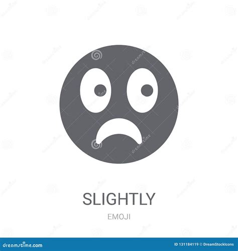 slightly frowning face emoticon filled outline icon line vector sign linear colorful pictogram