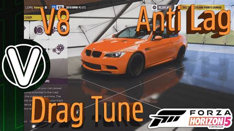 Forza Horizon 5 BMW M3 GTS Drag Build And Tune V8 Anti Lag Forza