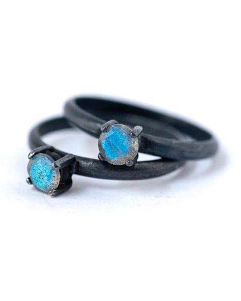 Labradorite Ring Oxidized Silver Ring Lovegem Studio Jewelry