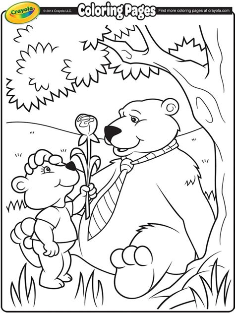 That can be difficult if you are a bear. Daddy Bear Coloring Page | crayola.com