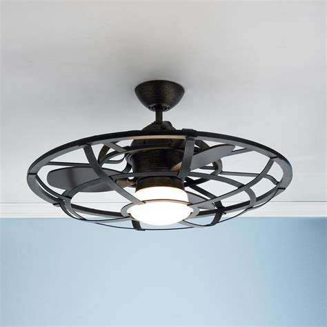 This unique style of installation makes them a perfect fit for rooms with low ceilings. The 15 Best Collection of Outdoor Caged Ceiling Fans with ...