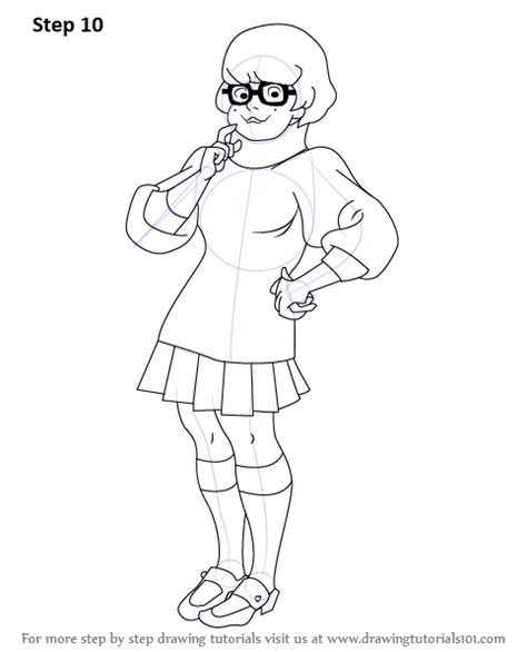 Learn How To Draw Velma From Scooby Doo Scooby Doo Step By Step