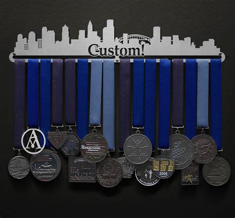 Cityscape Custom Display Sport And Running Medal Displays The