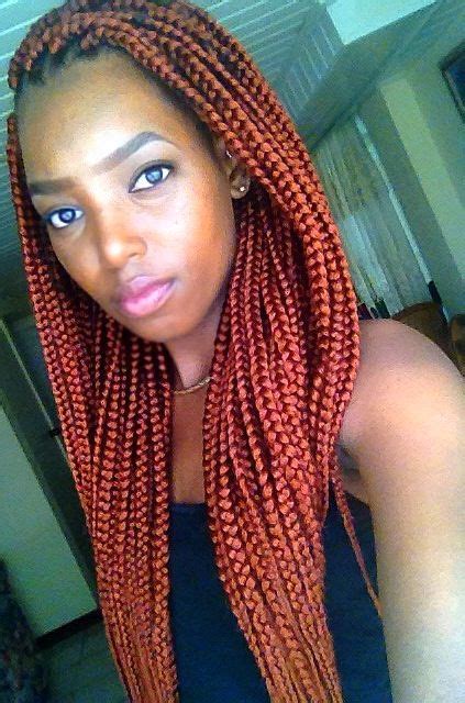 Maybe you would like to learn more about one of these? box braids, braids, red hair, orange hair, redhead ...