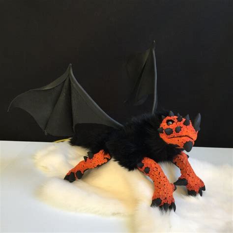 Black Leather Mask Dragon Figurine Fantasy Creature Doll Dragon Toy