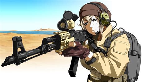 Anime Boy With Gun