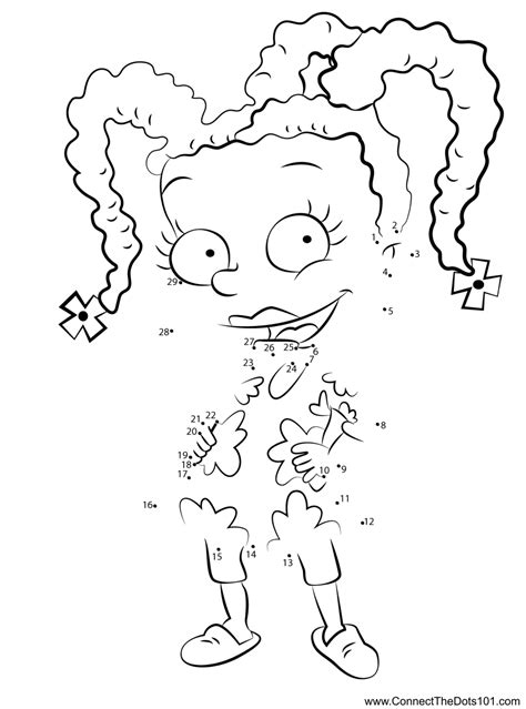 Susie Carmichael Rugrats Dot To Dot Printable Worksheet Connect The Dots