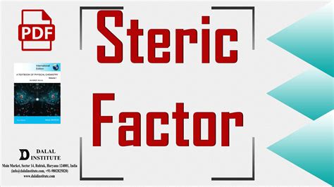 Steric Factor Dalal Institute