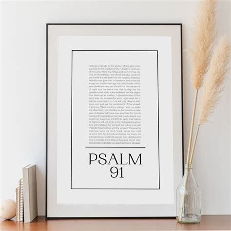 Psalm 91 Wall Art Scripture Print Bible Verse Print He Who Etsy Nederland