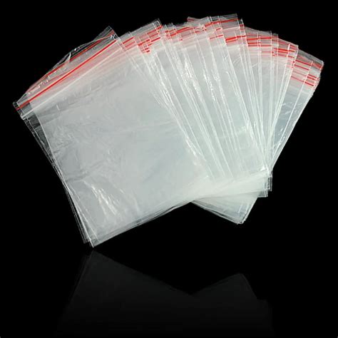 100x Cello Poly Zip Lock Bags 12x17cm Clear Resealable Plastic Zipped