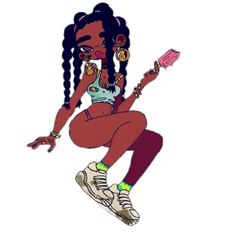 Baddie Cartoon Black Girl Drawing