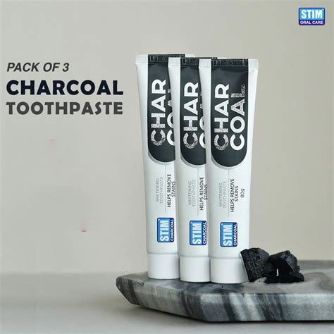 buy stim teeth whitening charcoal toothpaste pack of 3